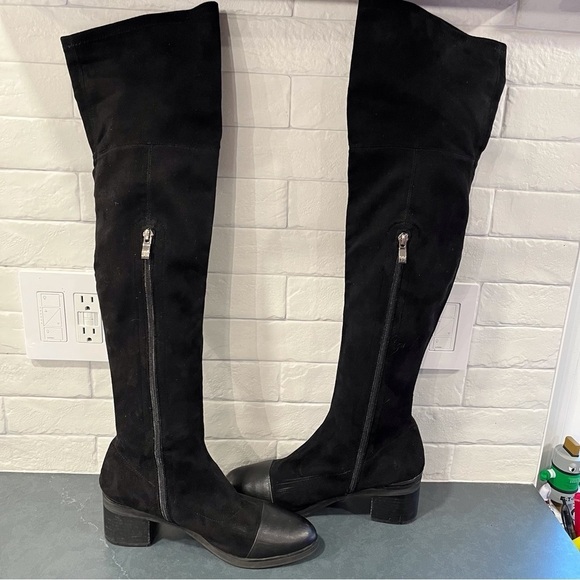 Camel Century Legend sz 250 US 8.5 black leather tall OTK boots - Picture 4 of 15